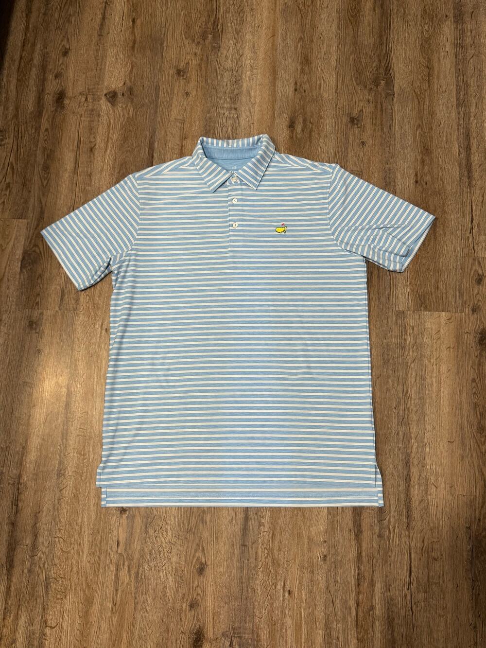 Masters Tech Men's Striped Golf Performance Polo Size Large